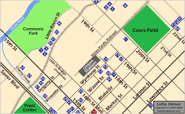 Lodo Denver Lofts Map